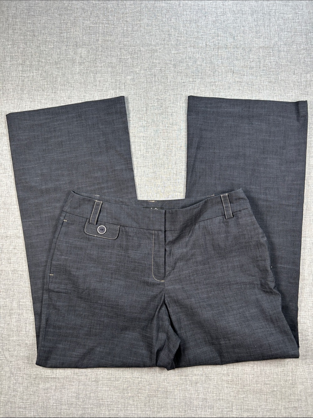 Rafaella Womens Size 12 Gray Wide Leg Dress Pants Stretch Trouser